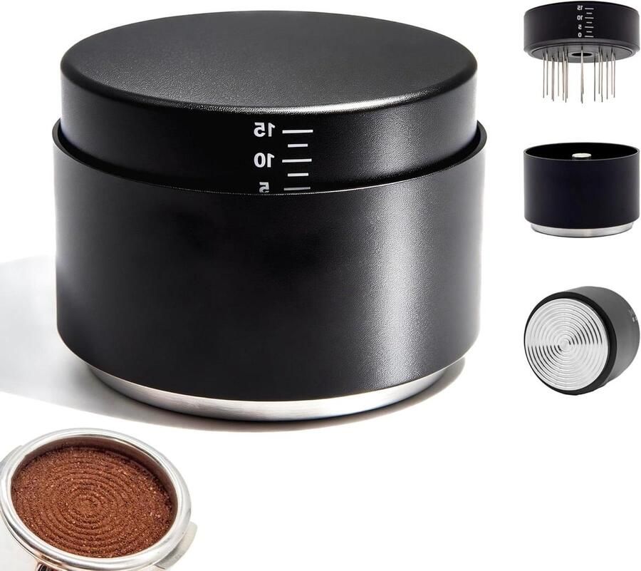 Koffie Verdeler Tamper Espresso Accessoires Bereiden Koffie 3-in-1 Functie 58 mm Zilver