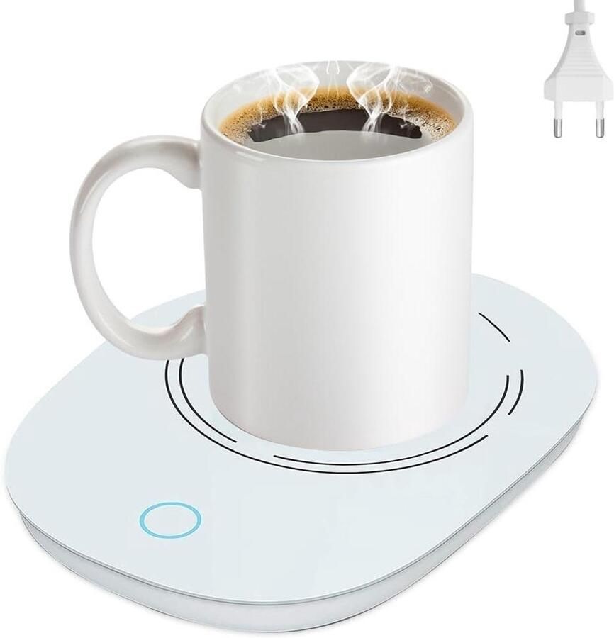 Koffie Warmer Beker Warmer Drinken Warm Houden Automatische Uitschakeling 55 Graden Celsius Wit