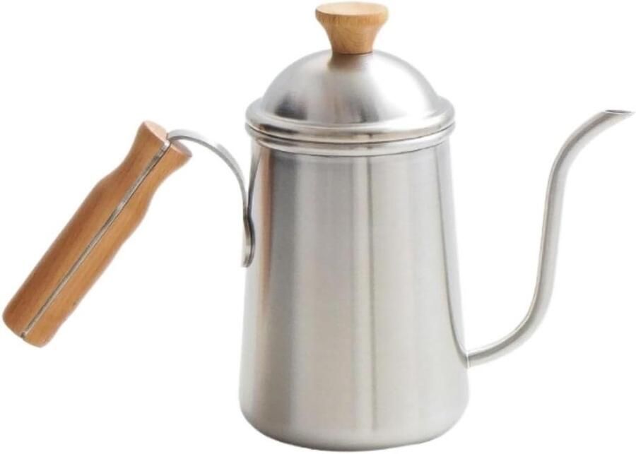 Koffie Waterketel Theeketel RVS Water Koken Gelijkmatige Verwarming 26x17cm Zilver