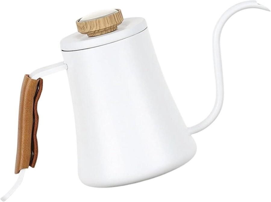 Koffie Waterkoker Koffieketel Schenkketel Koffie Zetten Met Temperatuurdisplay 600 ml Wit