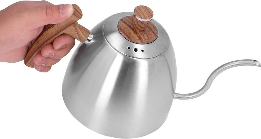 Koffie Waterkoker Schenkkan RVS Koffie Bereiden Precisie Zwanenhals 800 ml Zilver