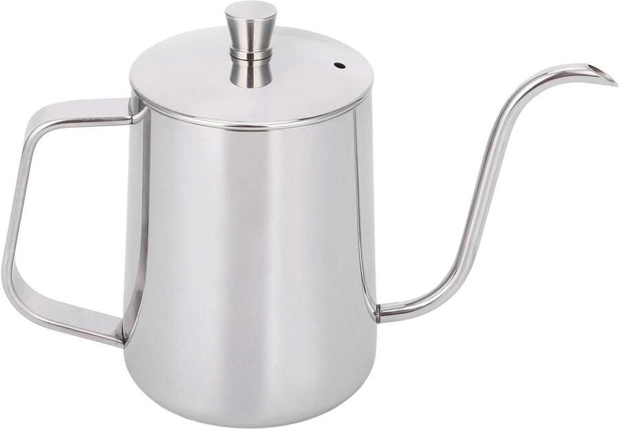 Koffie Waterkoker Thee Pot Precisie Gieten Zwanenhals Uitloop 600ml Capaciteit Roestvrij Staal