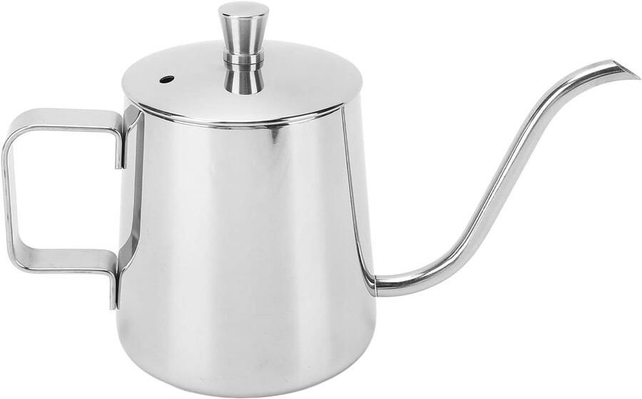 Koffie Waterkoker Theepot Gietketel Handgegoten Koffie Lange Smalle Uitloop 350 ml Zilver