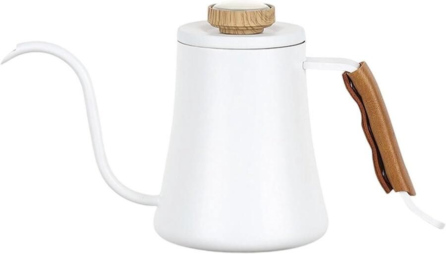 Koffie Waterkoker Theepot Koffie Brouwen Met Temperatuurdisplay 600ML Wit