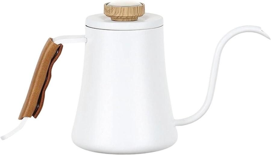 Koffie Waterkoker Theepot Schenkkan Koffie Zetten Met Temperatuurdisplay 600 ml Wit