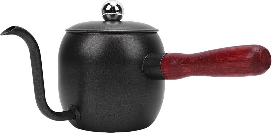 Koffie Waterkoker Theepot Zwanenhals Buiten Koken Nauwkeurige Watercontrole 500 Ml Capaciteit Zwart