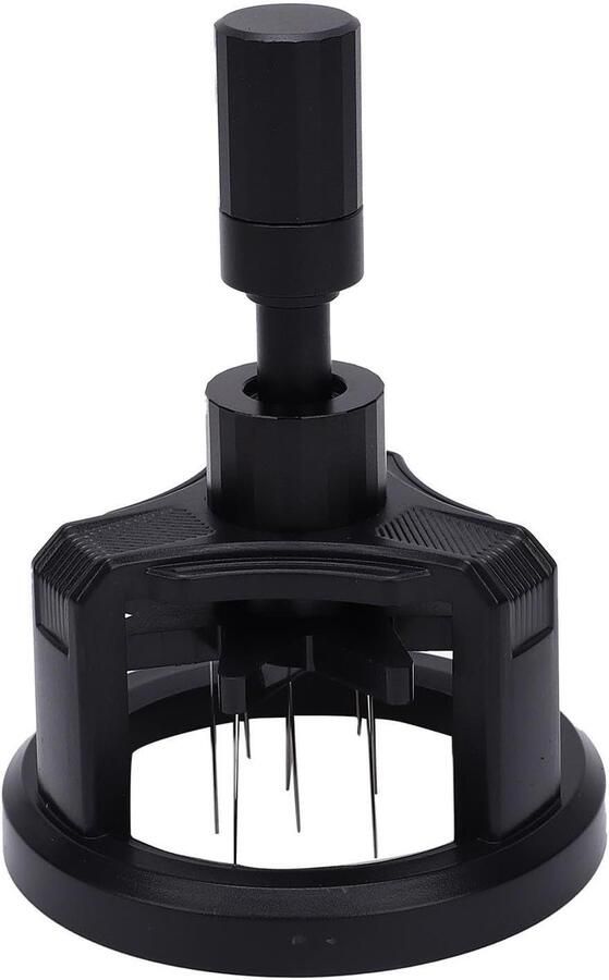 Koffie WDT Tool Naald Verdeler Roerder Espresso Bereiden Roterende Klonterbreker 58mm Zwart