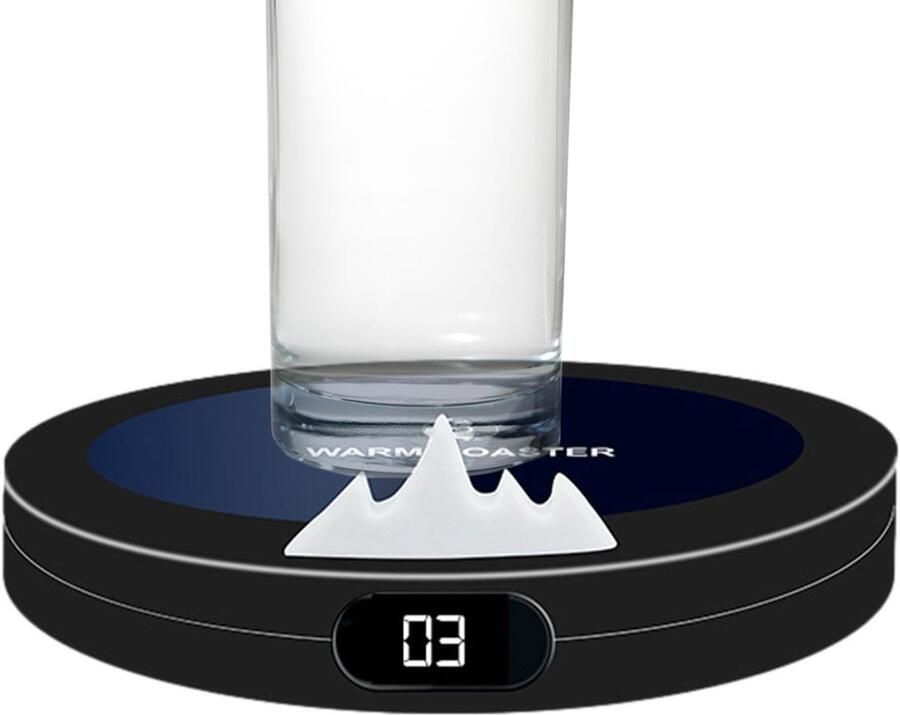 Koffiebekerwarmer Mokverwarmer Warmhoudplaat Dranken Warm Houden Automatische Uitschakeling 13 cm Zwart
