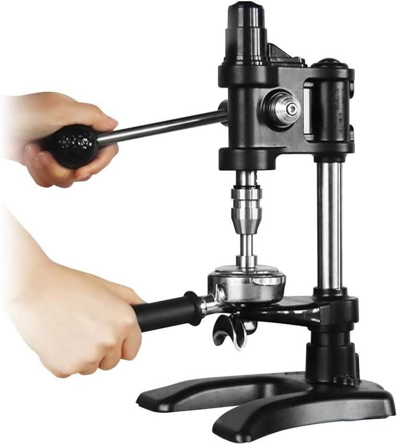 Koffiebonen Poederstamper Koffiepers Gereedschap Espresso Maken Roestvrij Staal 58 mm Zilver