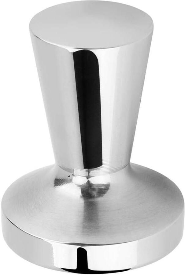 Koffiebonenpers Espresso tamper Vers koffie zetten Hoogglans gepolijst 50 mm Zilver