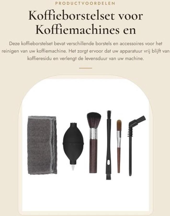 Koffieborstelset voor Koffiemachines en Reiniging