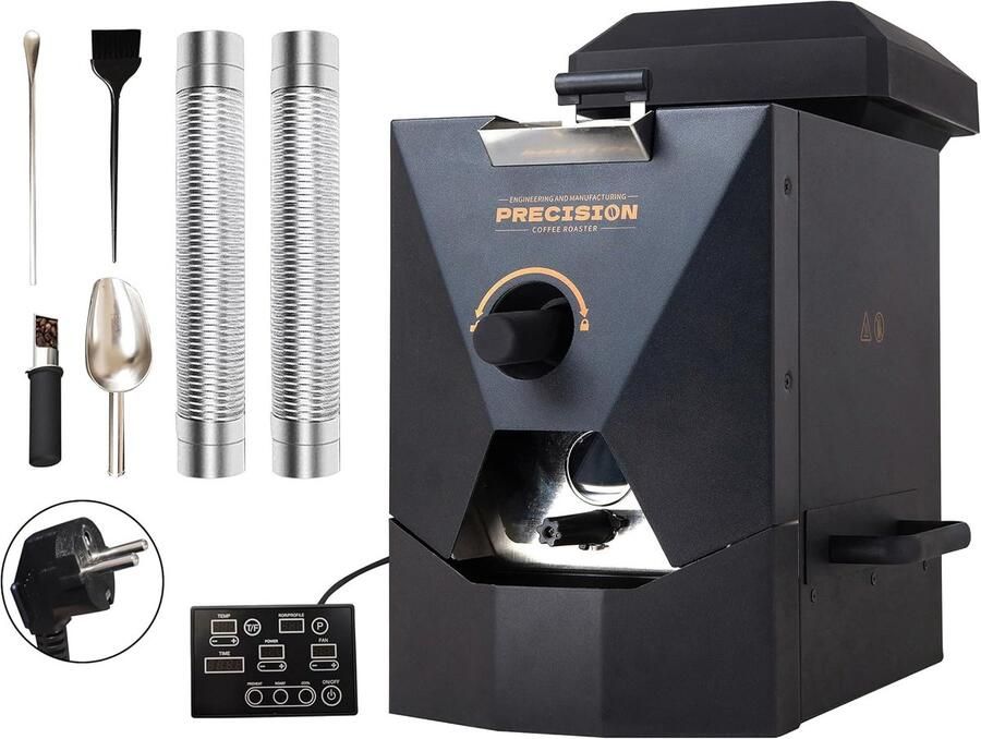 Koffiebrander Elektrische Koffiebrander 500 g 9 Brandprogramma's Automatische en Handmatige Modus Met Koelfunctie