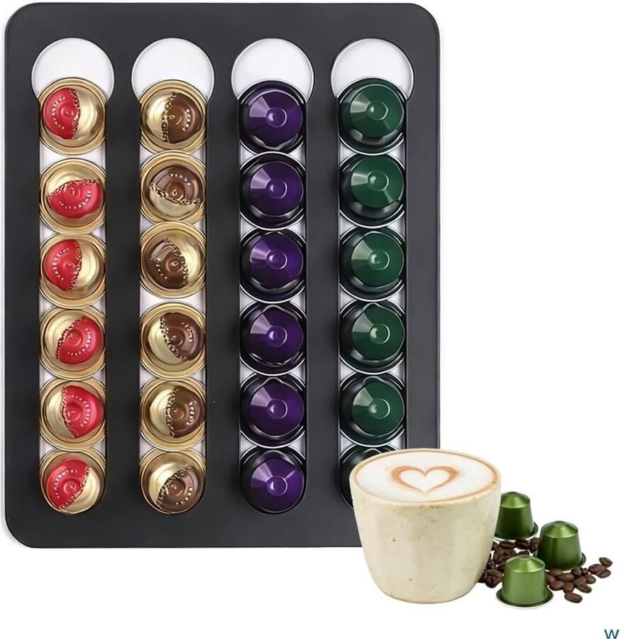 Koffiecapsulehouder voor 20 Nespresso capsules wandhouder zonder boren georganiseerd en stijlvol