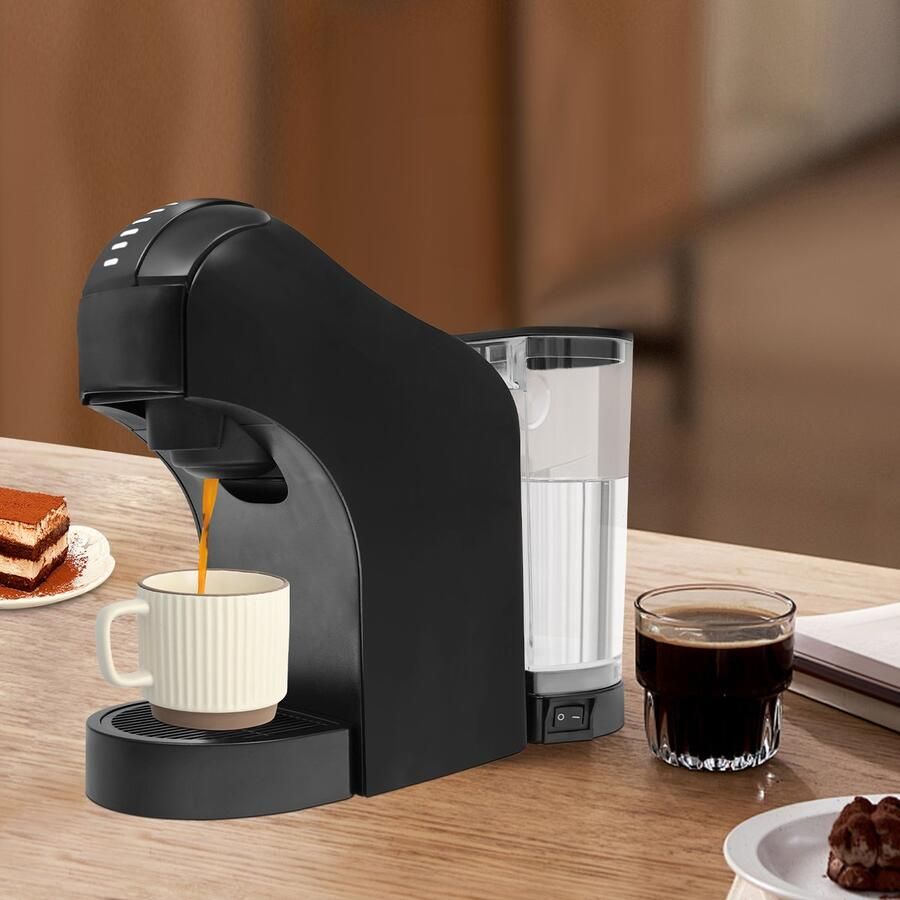 Koffiecupmachine 1400 W 800 ml Watertank 20 Bar Druk ABS Zwart Voor Nespresso Capsules