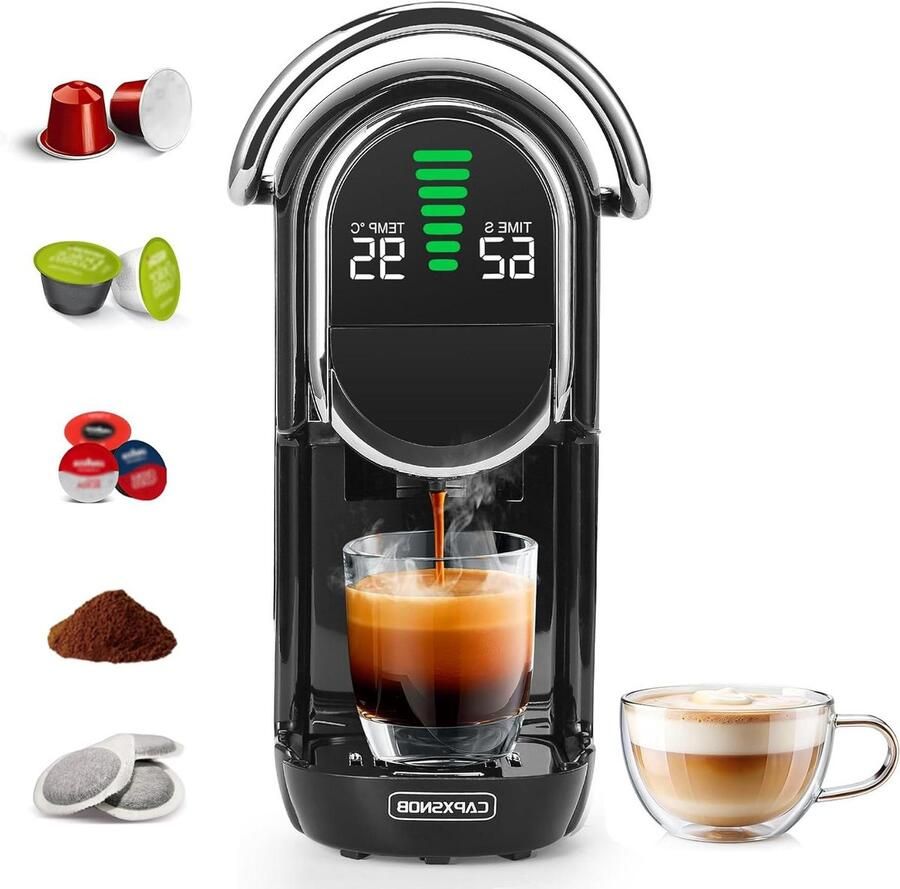 Koffiecupmachine Koffiezetapparaat Thuisgebruik 5-in-1 veelzijdig 06L reservoir Zwart