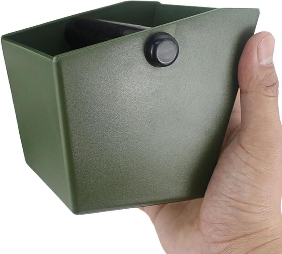 Koffiedik Bak Klopbox Koffie Koffiezetapparaat Reinigen Gladde Binnenwand 13 x 13 x 13 cm Groen