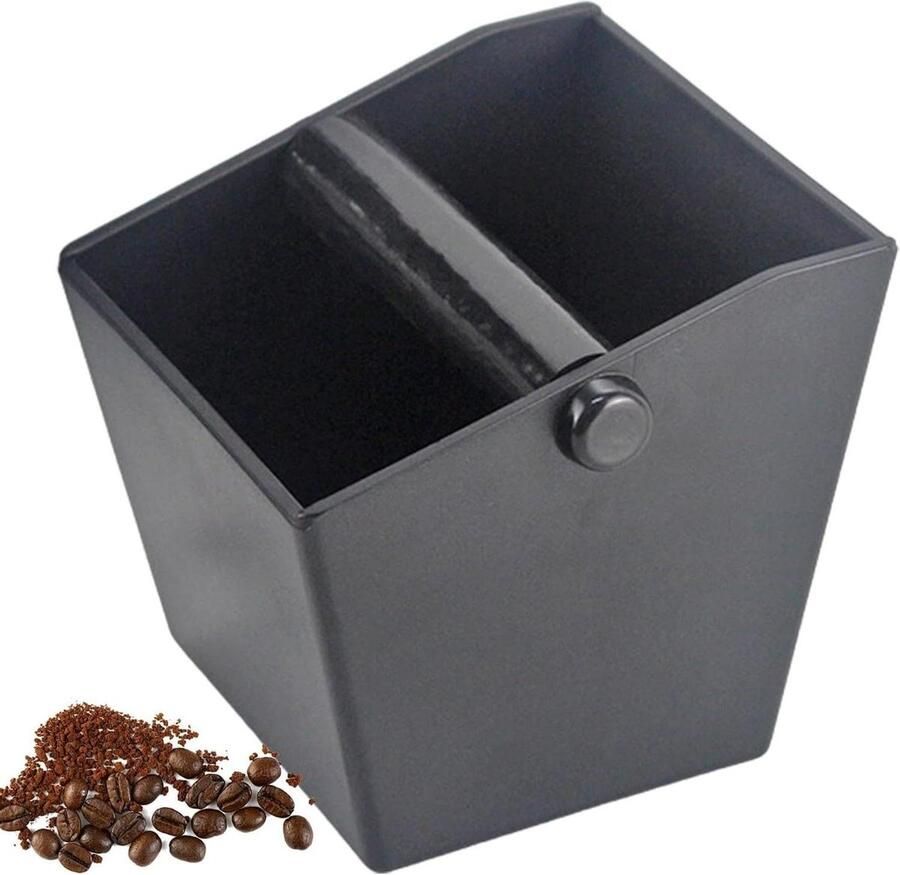 Koffiedik Bak Klopdoos Espresso Koffiedik Verwerken Anti-val Materiaal 12.5 cm Mat Zwart