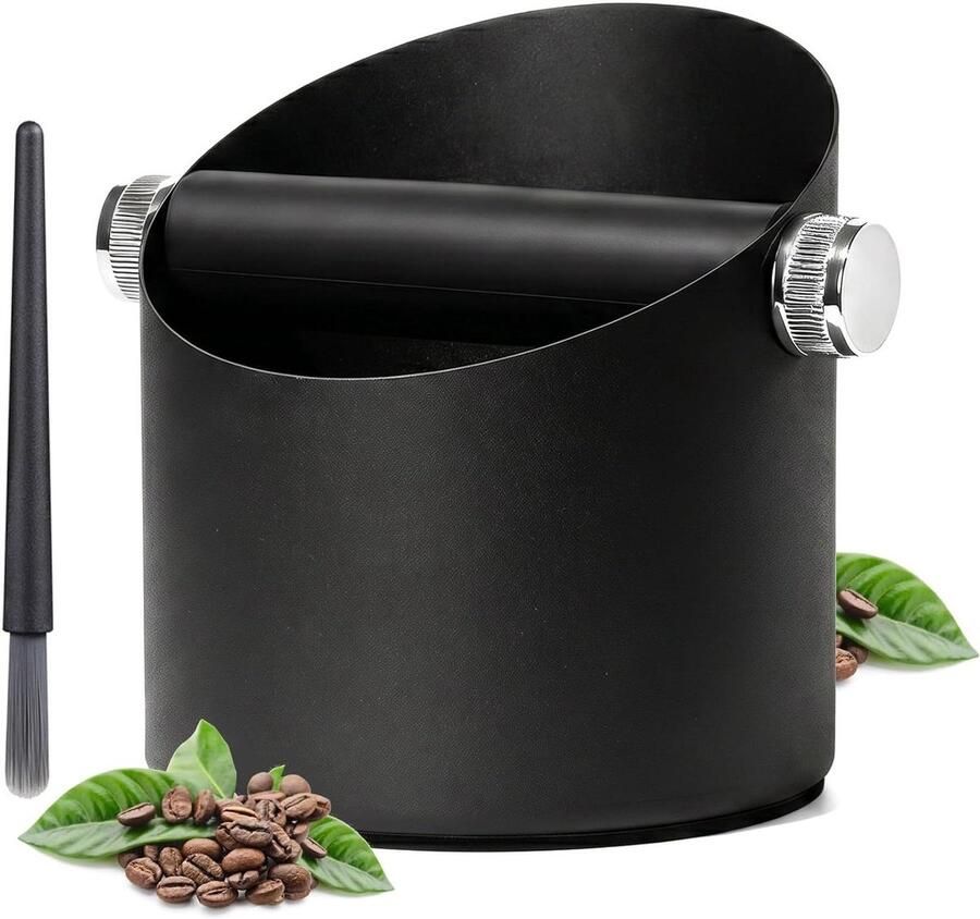 Koffiedik Klopdoos Espresso Bak Koffiezet Gemak Grote Capaciteit 13x12x12 cm Zwart