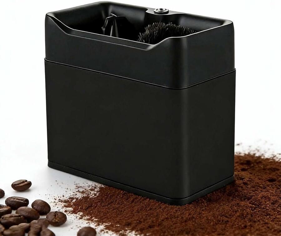 Koffiedik Schoonmaakmachine Portafilter Reiniger Espresso Onderhoud Automatisch Met Dubbele Borstels Past Op 58mm 51mm Zwart