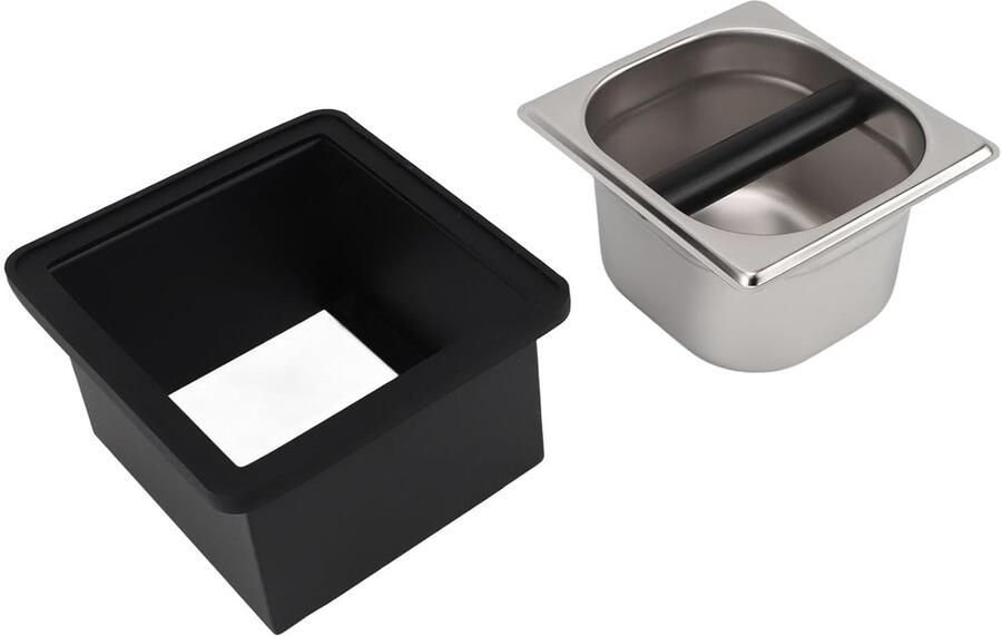 Koffiedikbak RVS Koffie afvalbak Koffiezet apparaat Afneembare emmer 18.6 cm Zilver