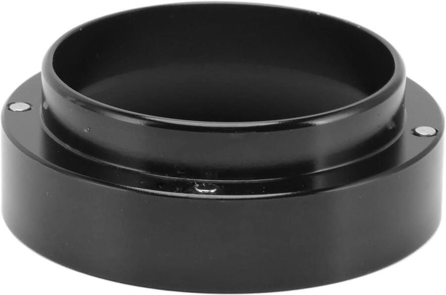 Koffiedoseerring 51 mm espresso-doseertrechter aluminium koffiepoeder doseerringen trechter met magnetische vervanging koffiezetapparaat accessoire(Black)