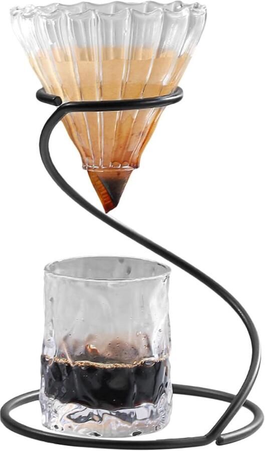 Koffiedruppel Koffiezetapparaat Filterhouder Koffie Zetten Stabiele Druppelvrije Beker 14.8D x 11.9B x 14.8H cm Groen