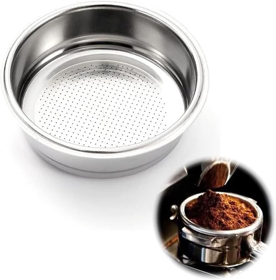 Koffiefilter 51 mm roestvrijstalen zeefmand voor espressomachine accessoires geschikt voor espressomachine (1 kop)