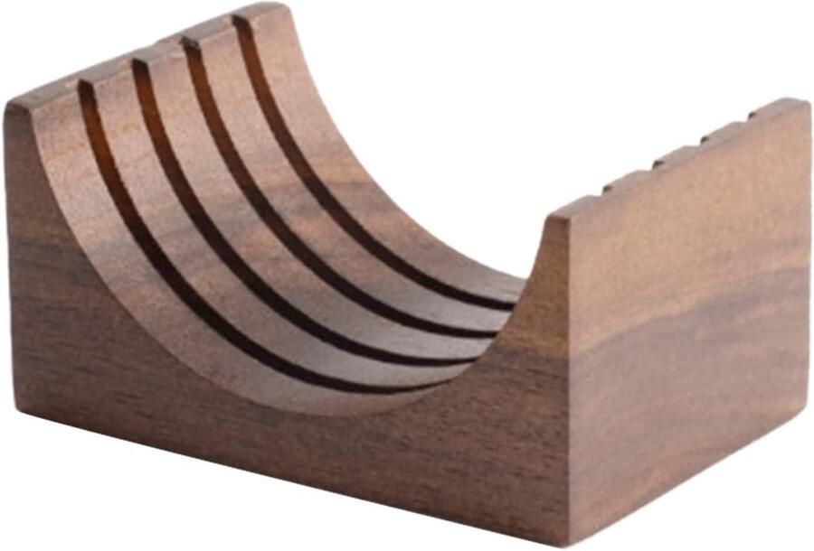 Koffiefilter Houder Portafilter Stand Espresso Bereiden Desktop Finisher 51 53 58mm Houtkleur