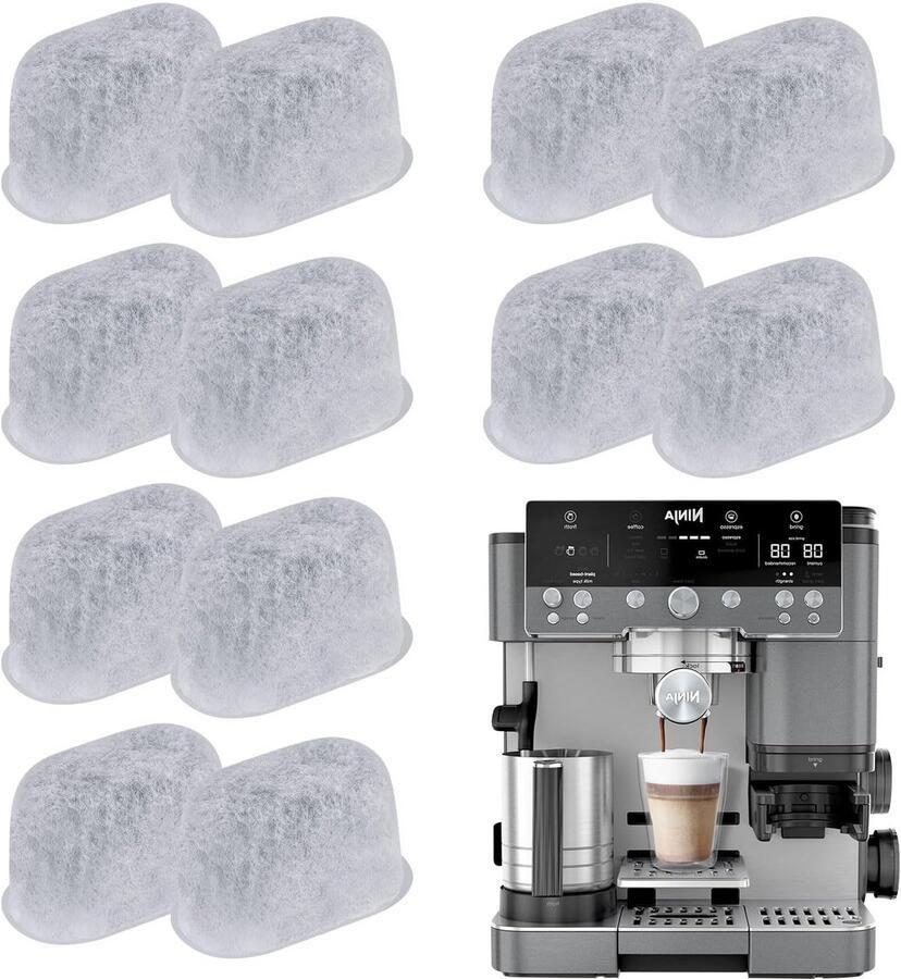 Koffiefilter Inserts voor Luxe Cafe Accessoires 12 Stuks Actieve Koolstoffilters voor ES601 701 Waterfilter voor Koffiemachine en Verbeterde Smaak