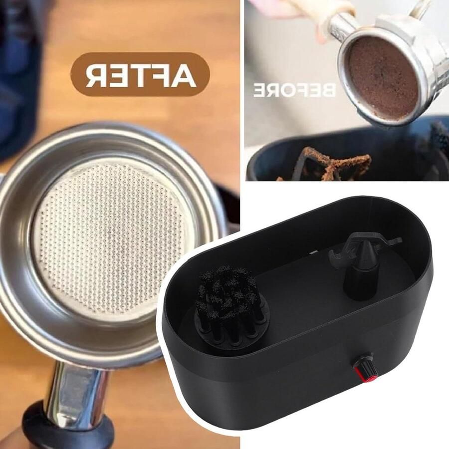 Koffiefilter Reiniger Portafilter Borstel Espresso Apparaat Onderhoud Elektrisch USB Aangedreven 19.5 x 10.3 x 10 cm