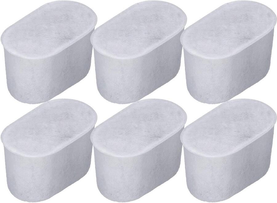 Koffiefilter voor Koffiemachine 6 Stuks Actieve Koolstof Waterfilters voor Herbruikbare Vervangingen Geschikt voor Modellen