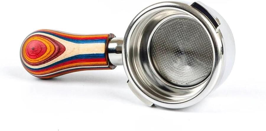 Koffiefilterhouder bodemloos Espresso accessoire Koffie bereiden Verbeterde extractie zichtbaar 58 mm Zilver