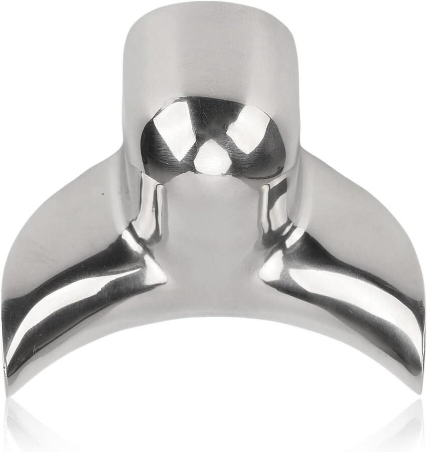 Koffiefilterhouder Mondstuk Barista Tool Espresso Bereiden Dubbele Geleider 6 x 3 x 3 cm Zilver