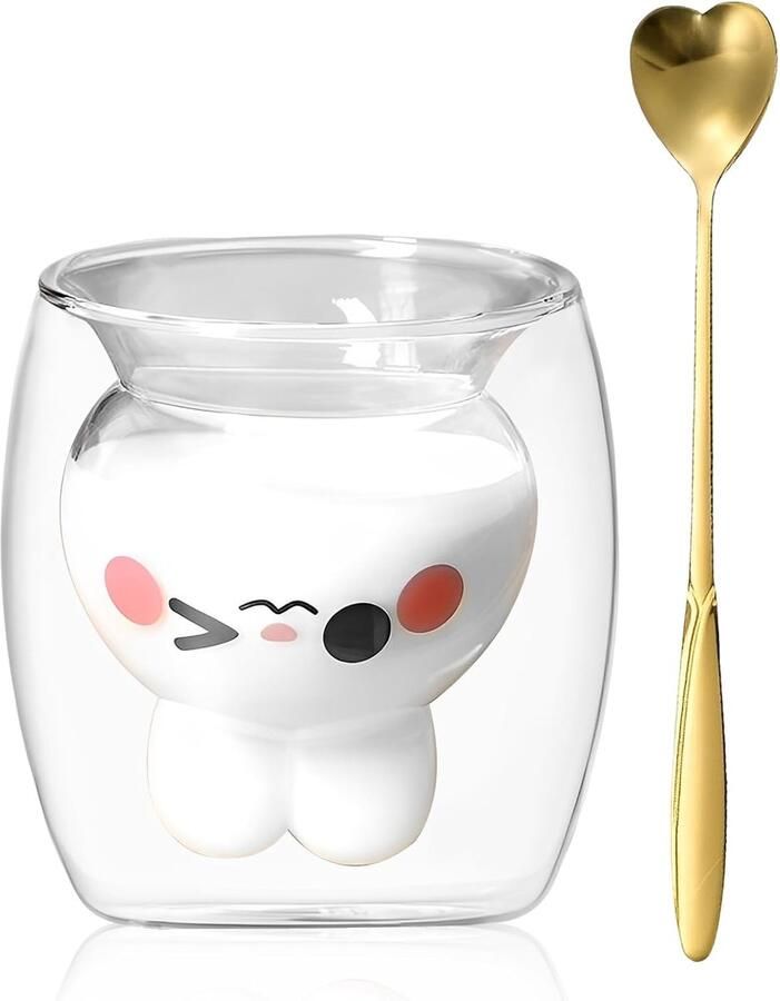 Dubbelwandige koffieglazen 2 stuks dubbelwandige latte macchiato-glazen bekers cocktailglazen wijnbeker borrelglazen voor whisky wodka absint 40 ml dubbelzijdig
