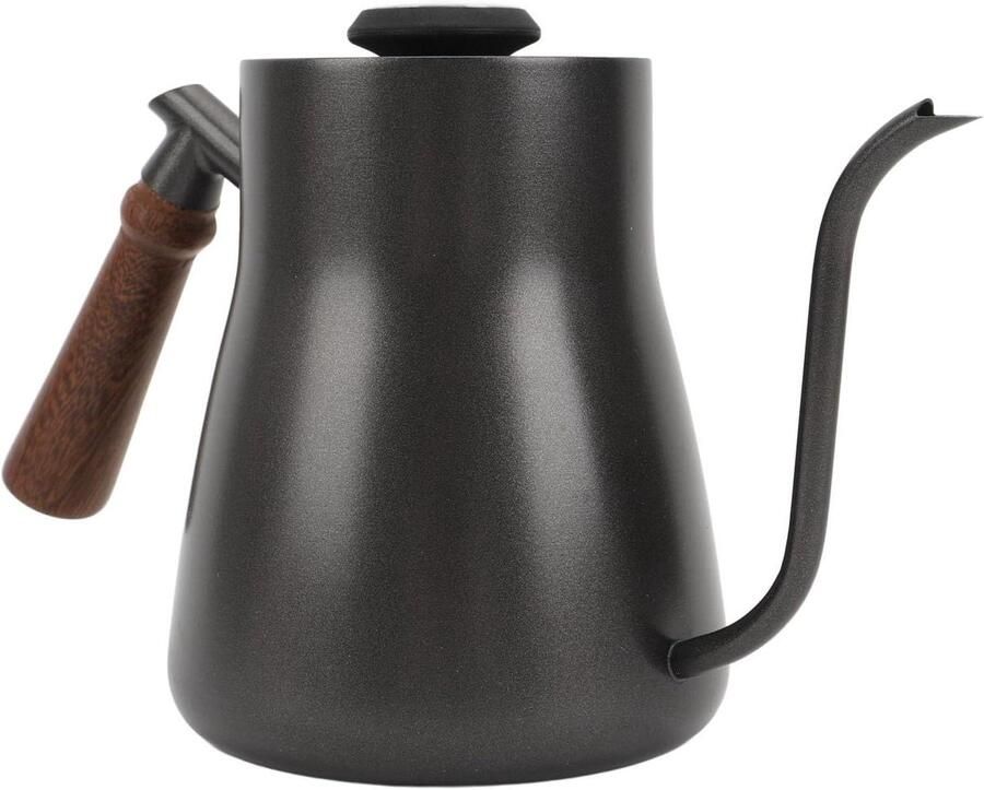 Koffiekan met Tuit Theepot Waterkoker Koffie Zetten Geïntegreerde Thermometer 850 ml Zwart