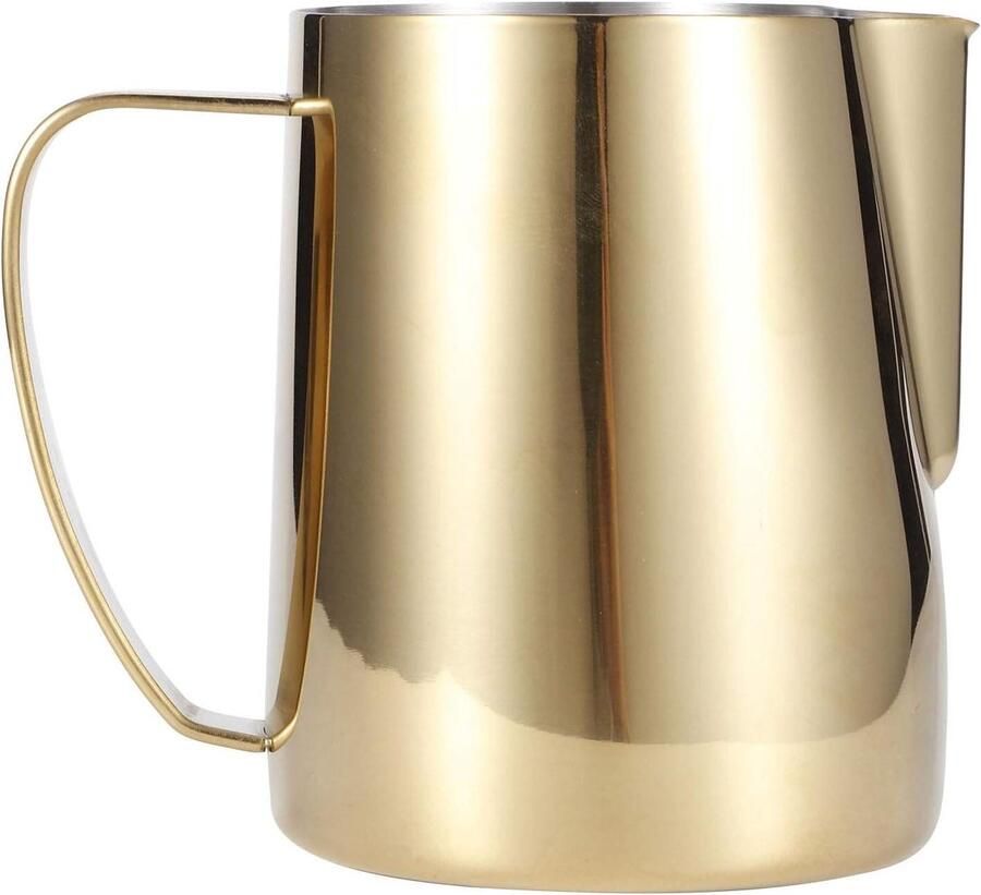 Koffiekan Roestvrij Staal Melkopschuimer Beker Latte Art Creëren Adelaar Tuit Ontwerp 600ml Titanium