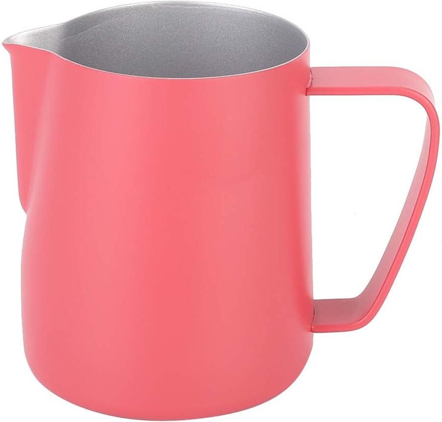 Koffiekan Roestvrij Staal Opschuimkan Melkopschuimer Latte Art Maken Grote Capaciteit 600ml Diameter 9cm Hoogte 11cm
