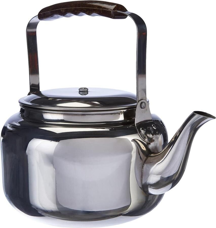 Koffieketel Waterketel Theeketel Water Koken 18 10 Roestvrij Staal 275 liter Zilver Bruin