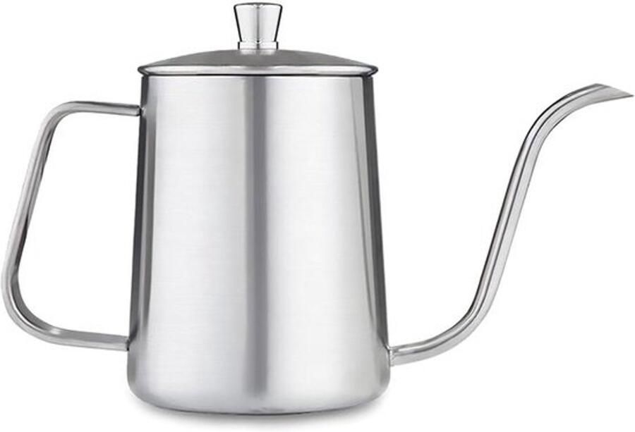 Koffieketel Waterkoker Schenkkan Koffie Bereiden Smalle precisieschenktuit 600 ml Zilver