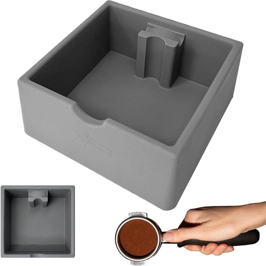 Koffieklopbox Afvalcontainer Espresso Resten Verwijderen Siliconen Demping 15 Liter Zwart