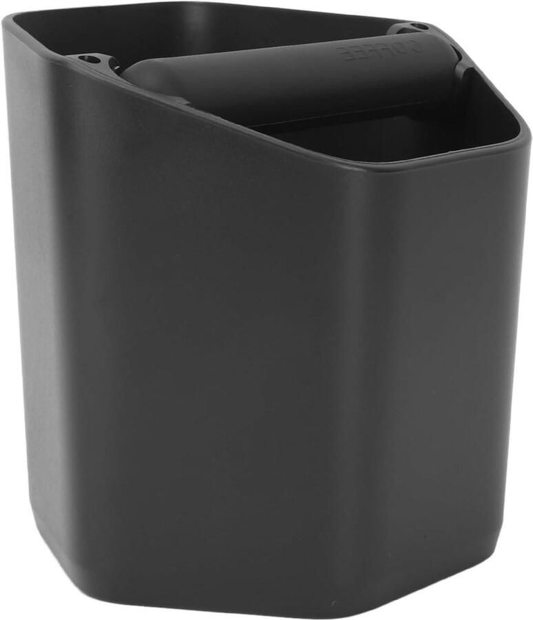 Koffieklopbox Espresso afvalbak Espresso resten verwijderen Antislipbasis en deksel 16 cm diameter Zwart