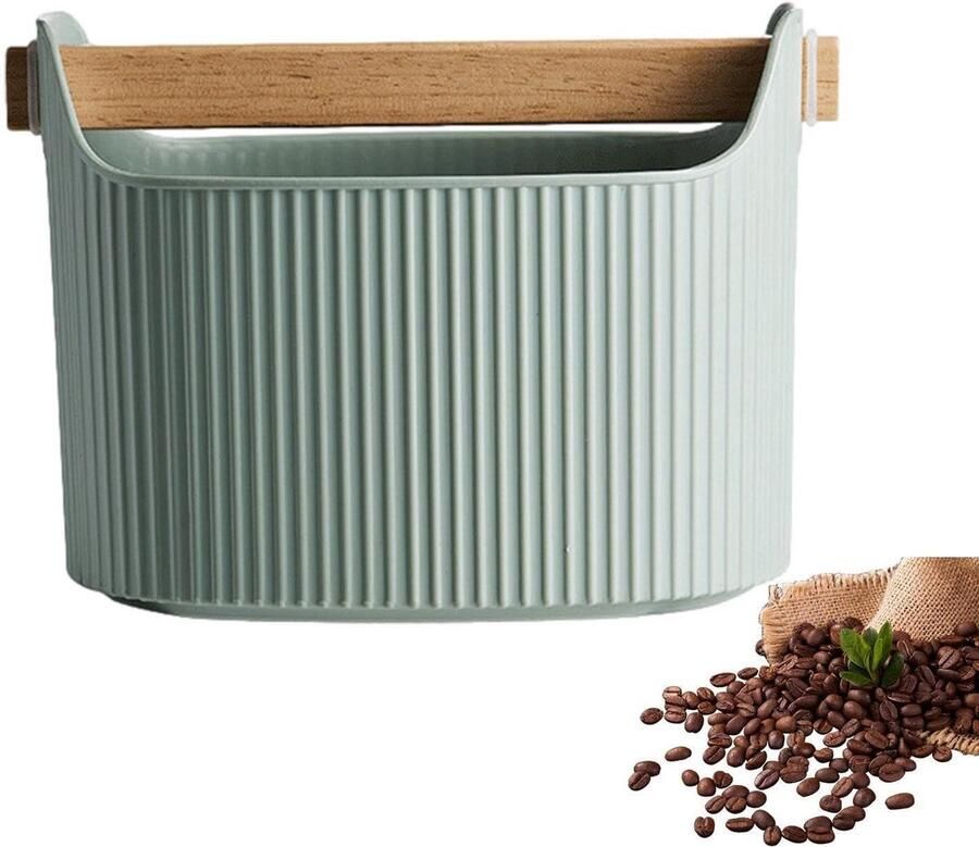 Koffieklopbox Espresso emmer Koffiedik Verwijderen Schokabsorberend 1300 ml Groen