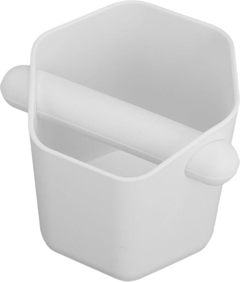 Koffieklopbox Koffiedikbak Espresso Afval Stil en Antislip 600 ml Wit