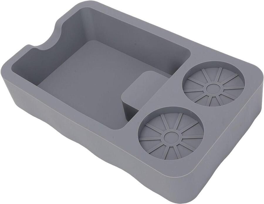 Koffieklopbox Koffiedikbak Klopdoos Espresso Bereiden Siliconen Antislip Basis 25x15x46 cm Grijs