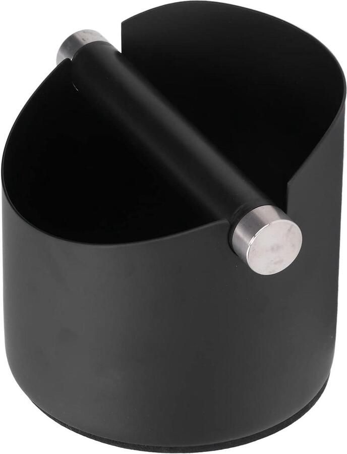 Koffieklopbox Koffiedikemmer Espresso afvalbak Koffiedik Verwijderen Antislipbasis 13x13x13 cm Zwart