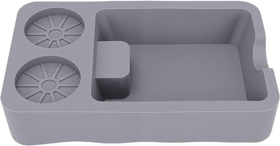 Koffieklopbox Tamp Station Espresso Bereiden Antislip Siliconen 25 x 15 cm Grijs