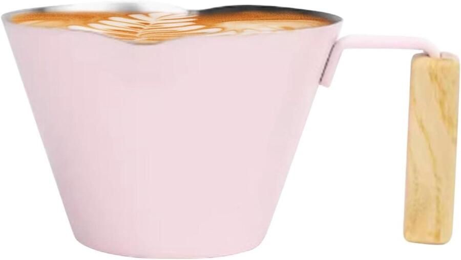 Koffiekop 100ml Dubbele Tuit Cappuccino Mok met Maatverdeling Melk Beker Met Handgreep Voor Café Melk Warme Chocolademelk Thuis Bereiden Van Koffie Latte En Cappuccino