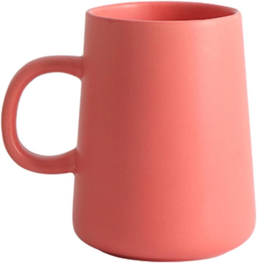 Koffiekop Koffiekopjes Skinny Tumbler Mok Keramische Espresso Cup Roze Schattige Coffe Tazas de Ceramica Creativas Drinkware Mokken Multicolor Gift Mok (Color : Red Size : 400ml)