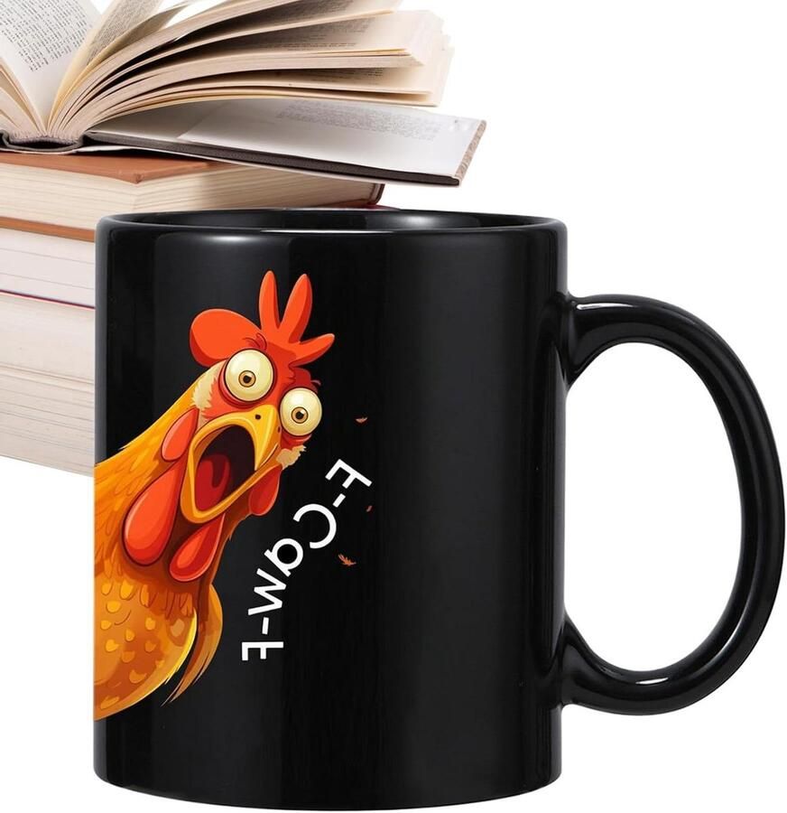 Koffiekopjes Keramiek Nieuwigheid Mok Drinken Genieten Speels Kippenontwerp 11 oz Capaciteit Meerdere Kleuren - Foto 1