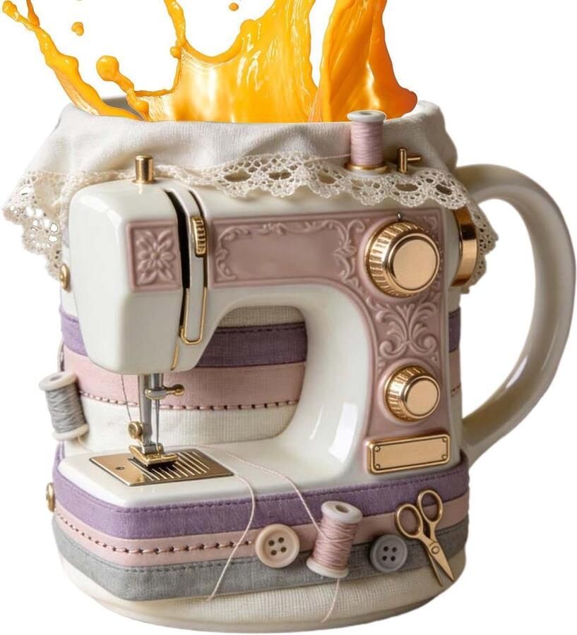 Koffiekopjes Keramische mok Drankjes Genieten Naaimachine design 330 ml Creatief